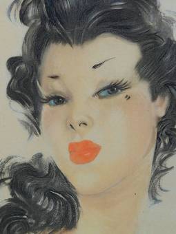 Antique Original French Signed Print by Eugene Leliepvre contemporary of Domergue 