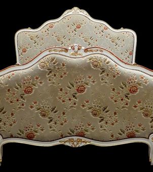 Antique French early Vintage Lit Corbeille Louis Double Bed   Base