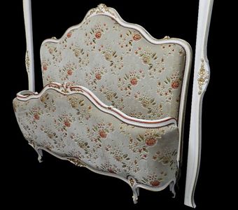 Antique French early Vintage Lit Corbeille Louis Double Bed   Base