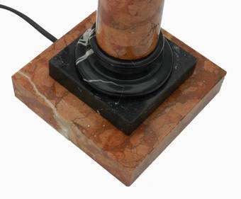 Antique French Marble Column Lamp Base