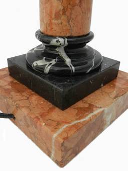 Antique French Marble Column Lamp Base