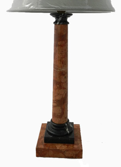 Antique French Marble Column Lamp Base