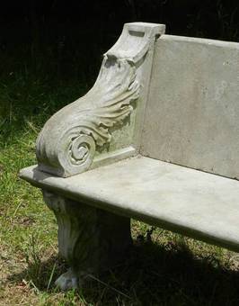 Antique Good weathered Garden Bench Composition early C20