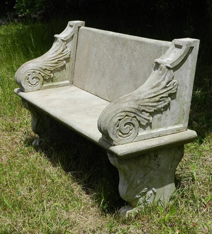Antique Good weathered Garden Bench Composition early C20