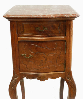 Antique C19 French Antique Louis Bedside Table Cabinet Nightstand  