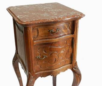 Antique C19 French Antique Louis Bedside Table Cabinet Nightstand  