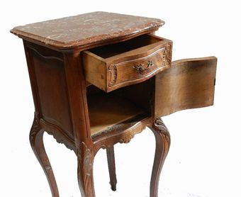 Antique C19 French Antique Louis Bedside Table Cabinet Nightstand  