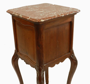 Antique C19 French Antique Louis Bedside Table Cabinet Nightstand  