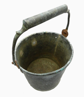 Antique Old Copper Bucket Dutton  Dean Warrington