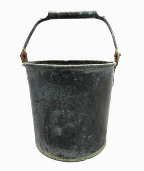Antique Old Copper Bucket Dutton  Dean Warrington
