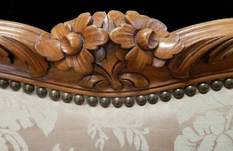 Antique Early Vintage French Double Bed  Base Louis Corbeille