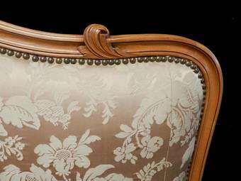Antique Early Vintage French Double Bed  Base Louis Corbeille