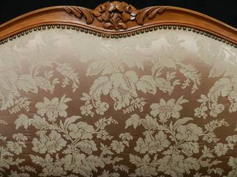 Antique Early Vintage French Double Bed  Base Louis Corbeille