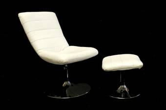 Antique Revolving Chair  Footstool Vintage Tulip style Modern Design