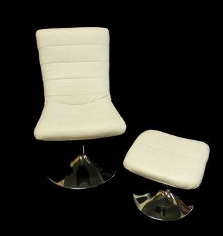 Antique Revolving Chair  Footstool Vintage Tulip style Modern Design