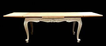 Antique French Extending Dining Table Oak early vintage Louis Painted