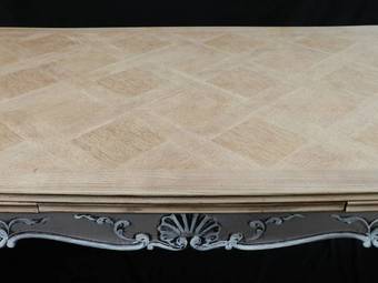 Antique French Extending Dining Table Oak early vintage Louis Painted