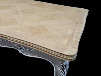 Antique French Extending Dining Table Oak early vintage Louis Painted