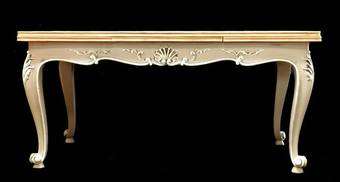 Antique French Extending Dining Table Oak early vintage Louis Painted