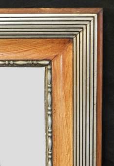 Antique Original Bevelled French Art Deco Mirror Overmantle Overmantel
