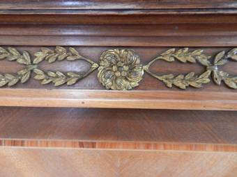 Antique C19 French Double Bed  Base with Limoges plaque and Ormolu swags