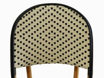 Antique 4 French Bistro Chairs Woven Maison Gatti Rattan Paris style