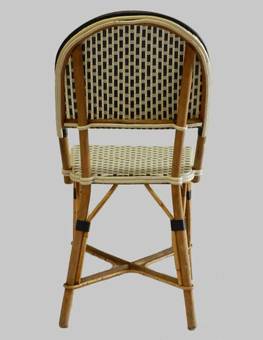 Antique 4 French Bistro Chairs Woven Maison Gatti Rattan Paris style