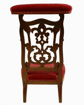 Antique C19 Ecclesiastical Side Chair French Prie Dieu Chair 
