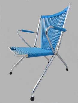 Antique Childs Folding Chair Chrome and Plastic Halyard c1970