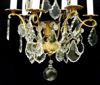 Antique French Cage Chandelier c1920