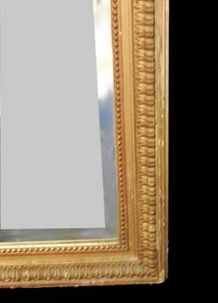 Antique Large French Dressing Mirror C19 Louis