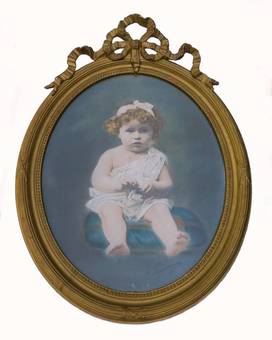 Antique Old Photograph of Young Girl signed Legarcon 1921 Paris