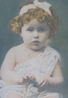 Antique Old Photograph of Young Girl signed Legarcon 1921 Paris