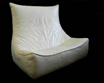 Antique The Rock Gerard Van Den Berg for Montis Leather Sofa 1970s Matching Single Lounge Chair also available