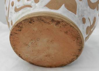 Antique Art Pottery Iberian Pitcher Jug Terracotta Eagle Slipware