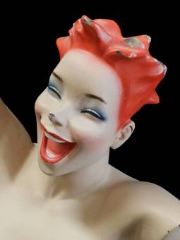 Antique Vintage Shop Display Model Bust 1970s