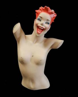 Antique Vintage Shop Display Model Bust 1970s