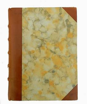 Antique 8 Decorative French Leather bound Books c1940