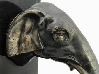 Antique Pair French Art deco Elephant Bookends