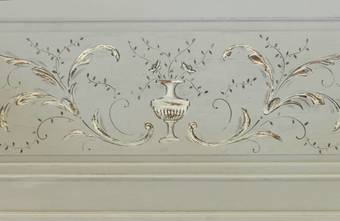 Antique C19 Louis French Double Bed  Base Painted  ready to go