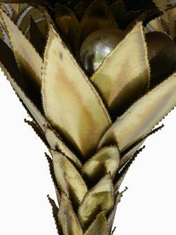 Antique French Palm Tree Floor Lamp Maison Charles c1970