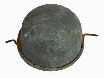 Antique C19 French Copper Basin Hanging Bowl Planter