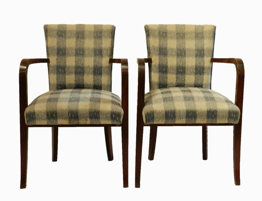 Pair of Art Deco French Bridge Chairs