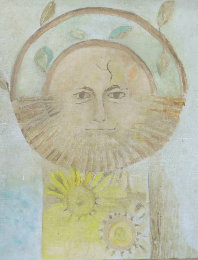 Oil on Canvas Painting French Mid Century