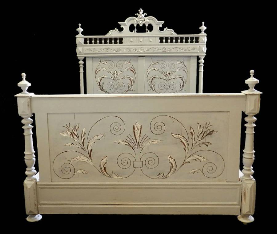 C19 French Antique Double Bed  Base ready to go