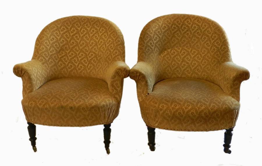 C19 Pair French Armchairs to recover