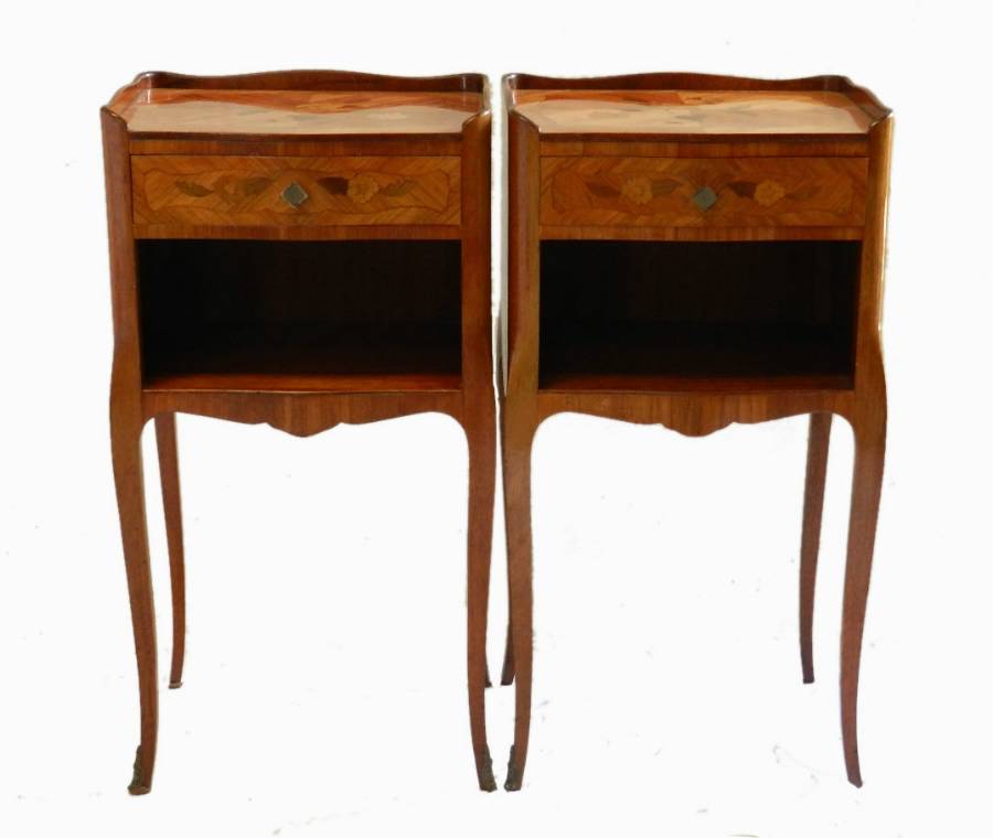 Pair French Side Cabinets Bedside Tables Nightstands