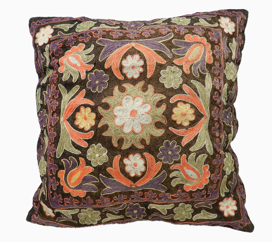 Vintage Turkish Embroidered Accent Cushion 3 available