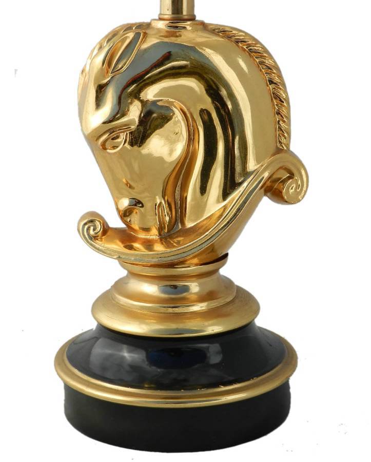 French Horse Head Lamp c1970 Maison Charles