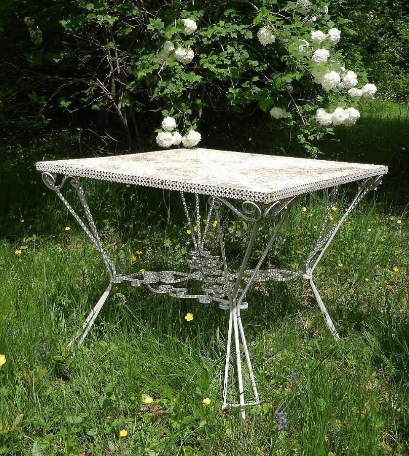 French Garden Table Iron early C20